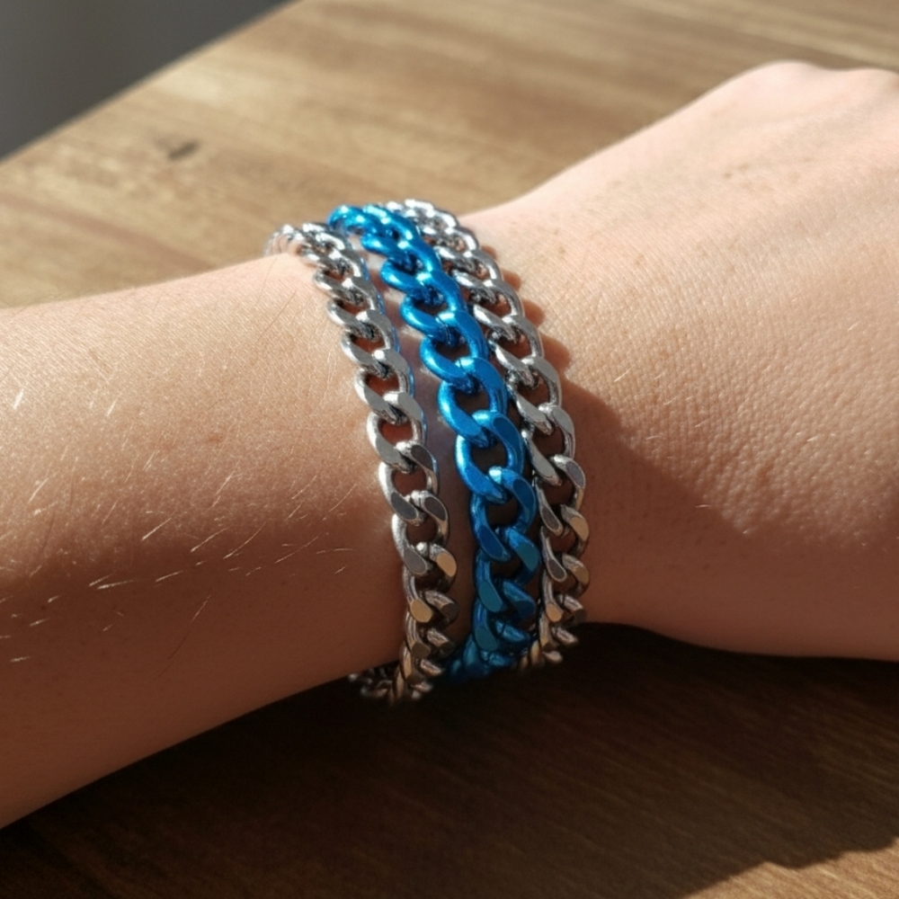 Aeropastle Blue Silver bracelet bundle